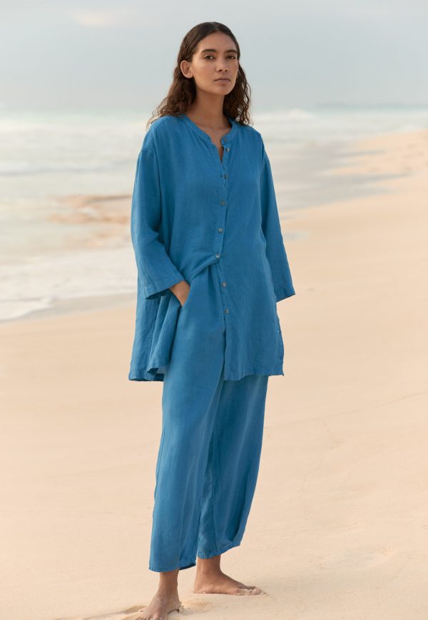 Pull-on tapered trousers