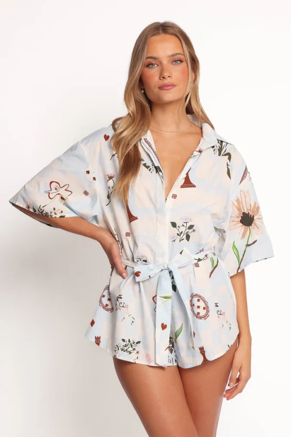 Luisa Romper Blue Floral